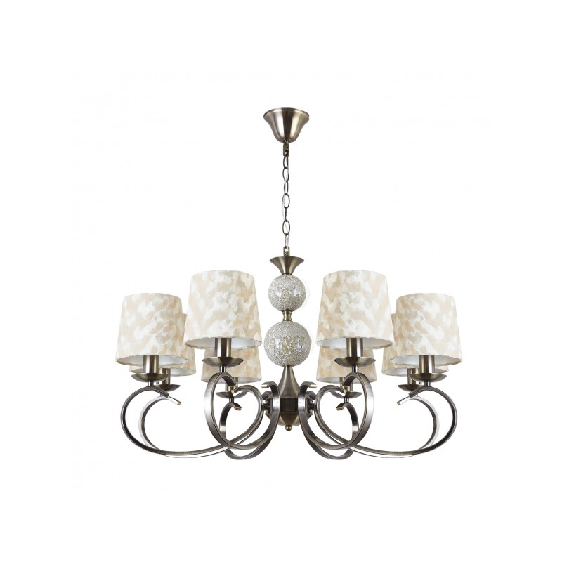 Lámpara Mendoza 8xE14 cuero Fabrilamp